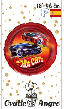 Фольгированный шар круг Тачки-1 18''/46 см