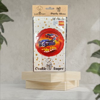 Фольгированный шар круг Тачки-1 18''/46 см