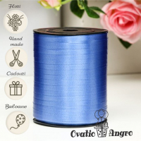 Panglica decorativa pentru baloane si cadouri albastra 500 m0.5 cm