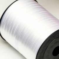Panglica decorativa pentru baloane si cadouri alba 500 m0.5 cm