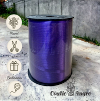 Panglica decorativa pentru baloane si cadouri violet 500 m0.5 cm