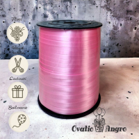 Panglica decorativa pentru baloane si cadouri roz deschis 500 m0.5 cm