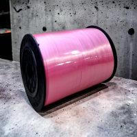 Panglica decorativa pentru baloane si cadouri roz deschis 500 m0.5 cm