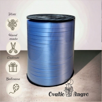 Panglica decorativa pentru baloane si cadouri albastru inchis 500 m0.5 cm