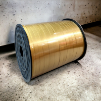 Panglica decorativa pentru baloane si cadouri auriu mat 500 m0.5 cm