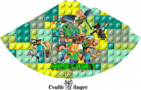 Coifuri 16 x 11 cm Minecraft 10 bucati in set (2 lei coiful)