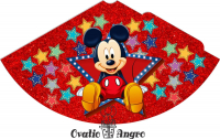 Coifuri 16 x 11 cm Mickey Mouse 10 bucati in set (2 lei coiful)