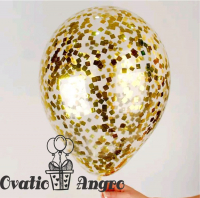 Confeti patrat auriu pentru baloane 250 gr