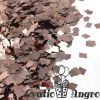 Confeti patrat roz auriu pentru baloane 250 gr