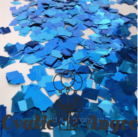 Confeti patrat albastru pentru baloane 250 gr