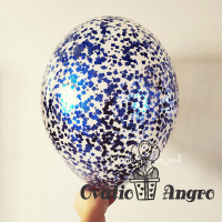 Confeti patrat albastru pentru baloane 250 gr