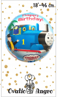 Balon folie rotund Trenuletul Thomas 18''/46 cm