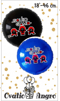 Balon folie rotund Squid Game 18''/46 cm