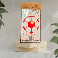 Balon folie rotund Minge de fotbal rosie 18''/46 cm