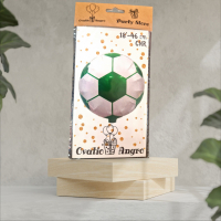 Balon folie rotund Minge de fotbal verde 18''/46 cm