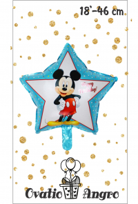 Balon folie stea Mickey Mouse 18''/46 cm