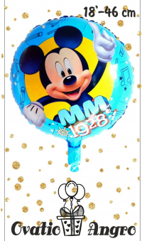 Фольгированный шар круг Мики Маус -1 18''/46 см