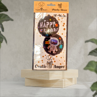 Фольгированный шар круг Космонавт 18''/46 см