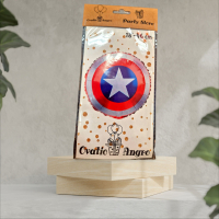 Фольгированный шар круг Капитан Америка 18''/46 см