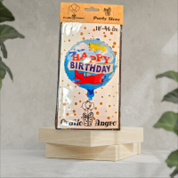 Фольгированный шар круг Самолет 18''/46 см