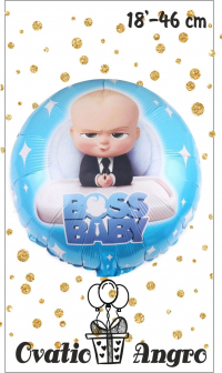 Фольгированный шар круг Бэби Босс 18''/46 см