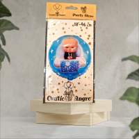 Фольгированный шар круг Бэби Босс 18''/46 см