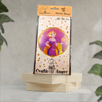 Фольгированный шар круг Принцесса Рапунцель 18''/46 см