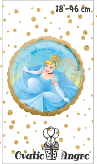 Balon folie rotund Printesa Cenusareasa 18''/46 cm