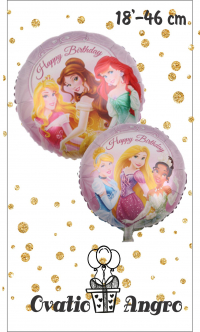 Balon folie rotund Printese 18''/46 cm
