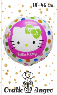 Balon folie rotund Hello Kitty 18''/46 cm