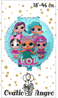 Balon folie rotund LOL 18''/46 cm