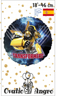 Фольгированный шар круг Трансформер-1 18''/46 см Flexmetal