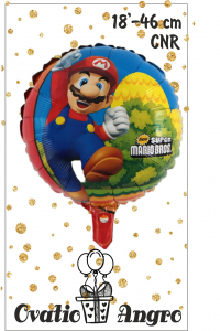 Balon folie rotund Mario 18''/46 cm