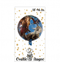 Balon folie rotund Dinozaur -2 18''/46 cm