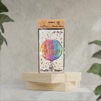 Balon folie rotund Happy Birthday multicolor 18''/46 cm