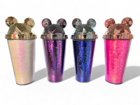 Pahar pentru apa cu paiete violet 400 ml