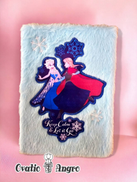 Carnetel pufos FROZEN albastru