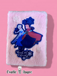 Carnetel pufos FROZEN roz